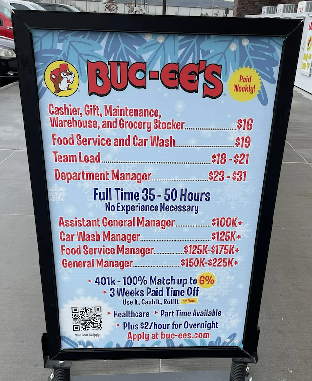 Bucees salaries